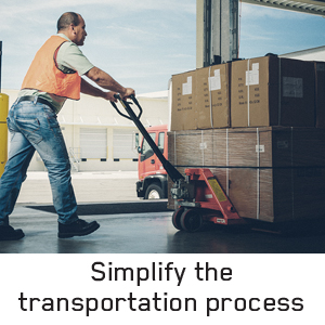 man-moving-pallet-with-words-simplify-transportation-process-written-below